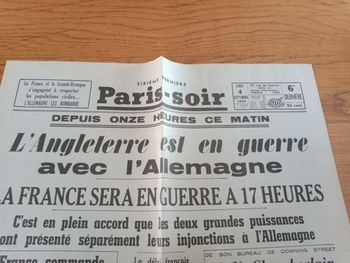 Vend  journal a l'unité où le lot guerre mondiale