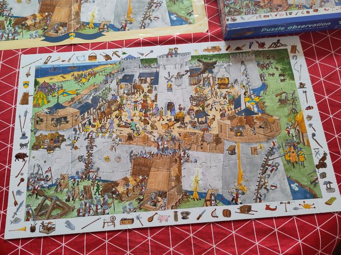 Puzzle observation Djeco 100 pièces "le château fort" - photo numéro 2