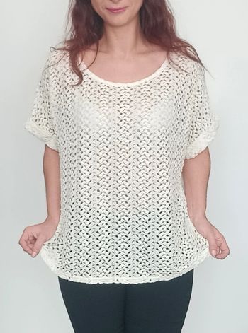 Haut crochet crème chic 42/44