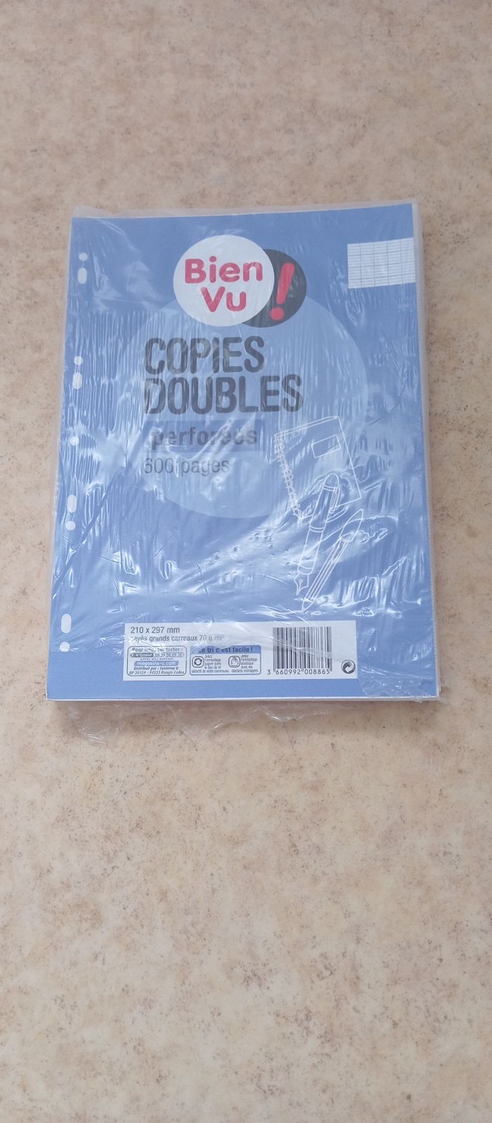 Copies doubles grands carreaux