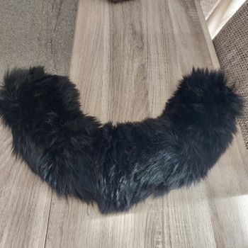 Col vintage fourrure noir