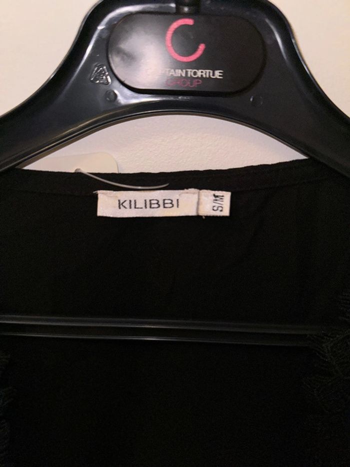 Blouse cache cœur noir kilibbi S/M - photo numéro 4