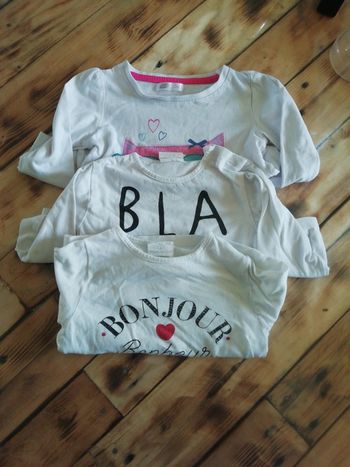 Lot tee-shirt ML 12 mois