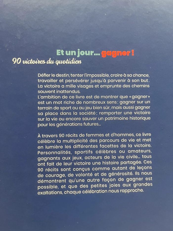 Livre de récits « Et un jour gagner, 90 victoires du quotidien » - photo numéro 3