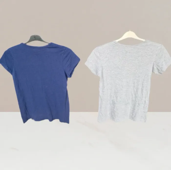 Lot de deux T-shirts bleu & gris - Tissaia - Taille 16 ans - photo numéro 2