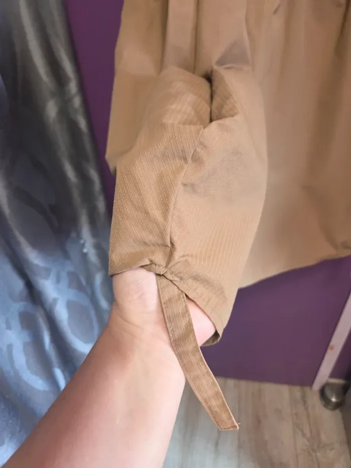 jupe casual mi-longue beige effet boule neuve – L33 – taille 48 - photo numéro 4