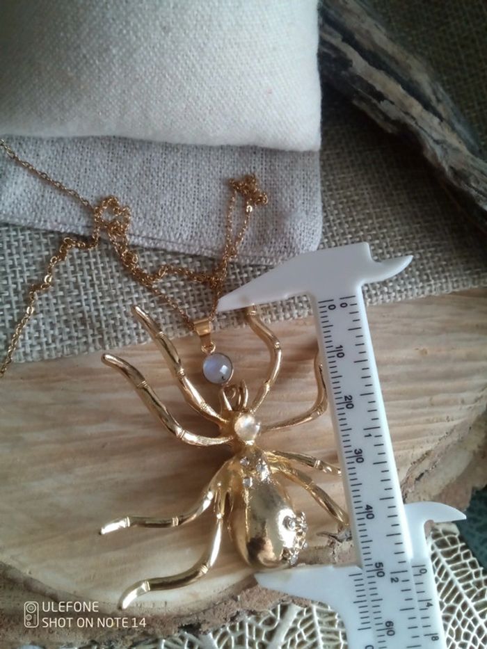 Collier araignée avec pierres naturelles semi précieuses - photo numéro 3