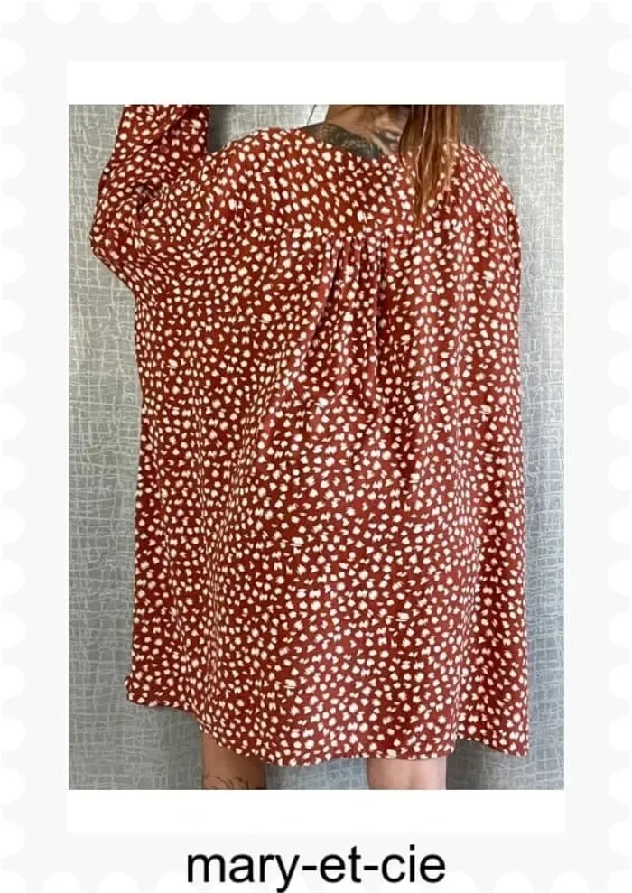 Robe fluide courte ou tunique manches longues possible manches 3/4 taille 56 - photo numéro 4