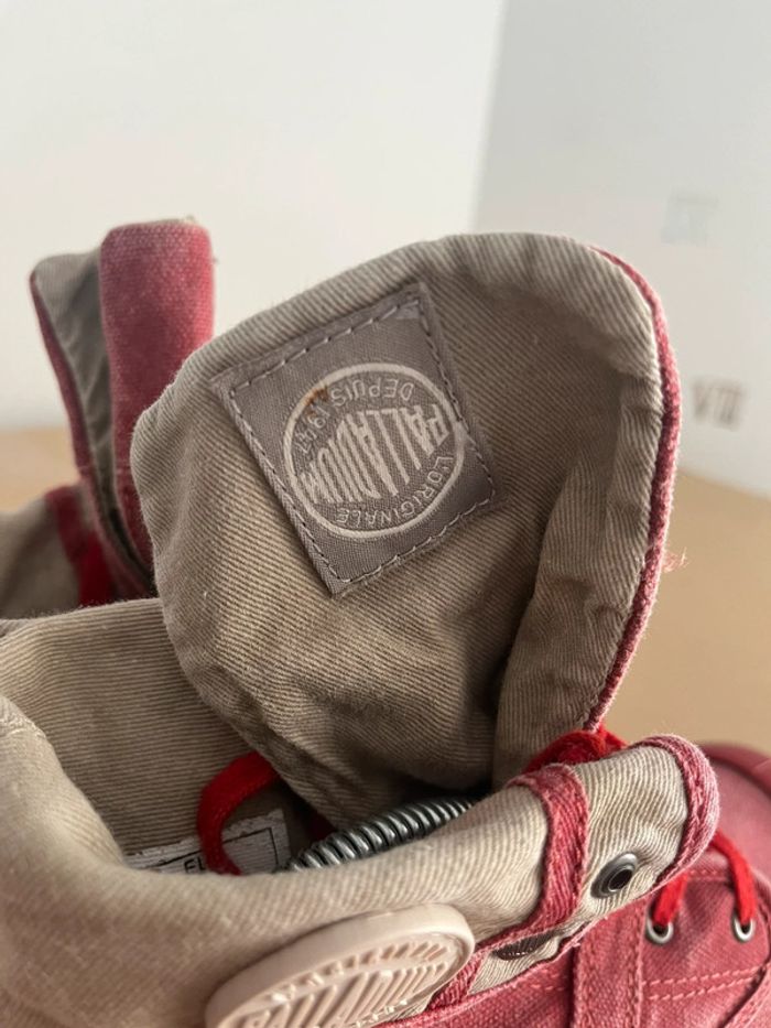 Baskets Montantes Rouge Palladium Taille 38 - photo numéro 2