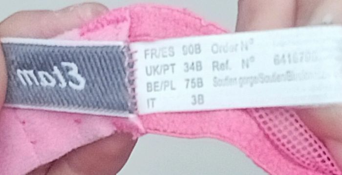 Soutien gorge rose doublé résille Etam 90B - photo numéro 3