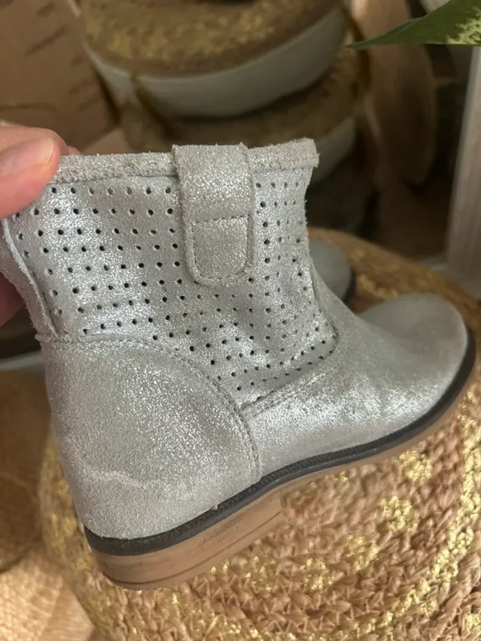 Jolie boots en cuir fille hyper tendance dpam pointure 32 - photo numéro 6