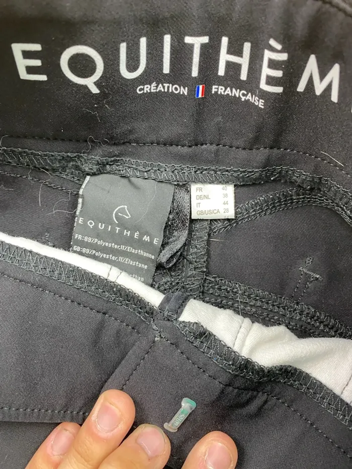 Pantalon d’équitation Equithème Push Up – Noir – Taille 40 - photo numéro 13