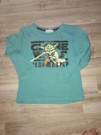 T-shirt manches longues star wars vert