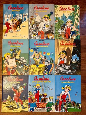 Lot de 9 bd albums livres Caroline Pierre Probst années 90 très bon état