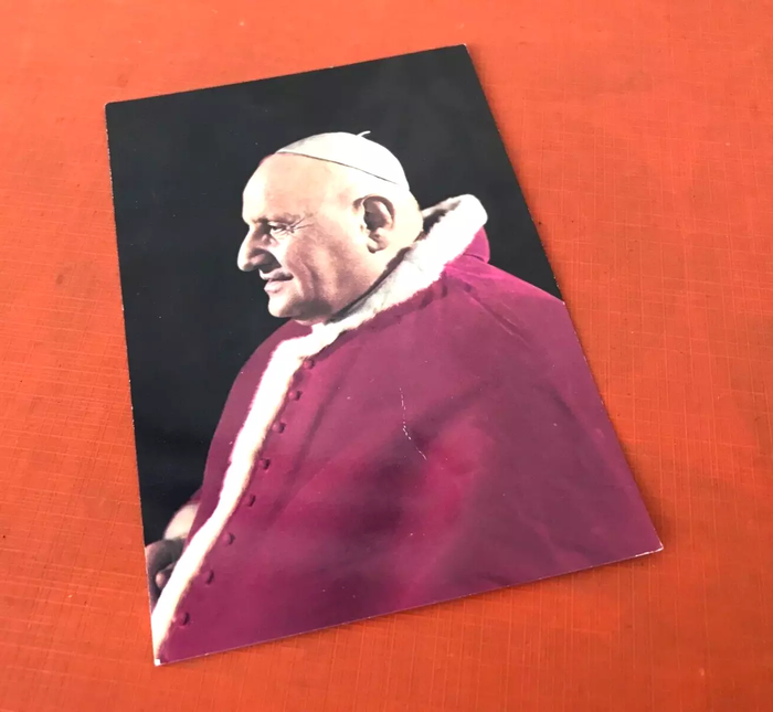 Carte postale Portrait Jean XXIII Le Pape Angelo Giuseppe Roncalli - photo numéro 2