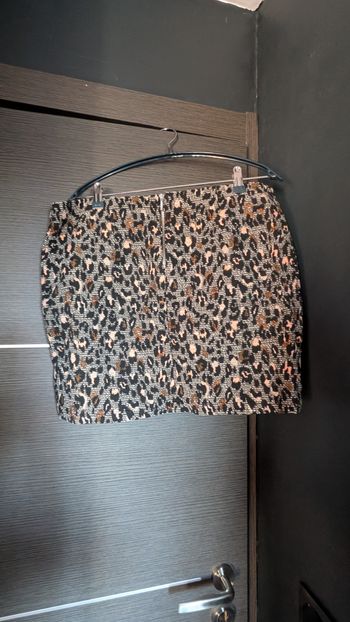 Jupe courte Camaïeu motif léopard