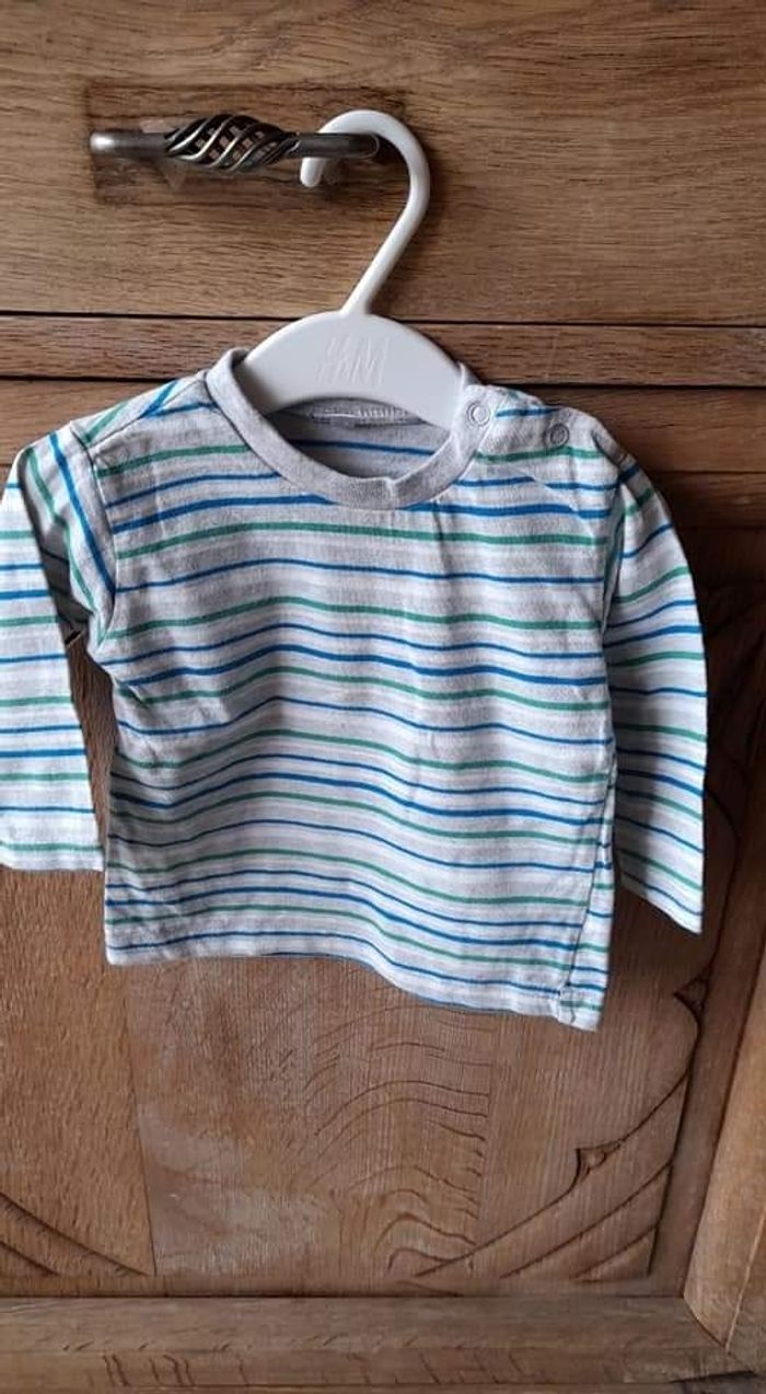 Lot de 4 t-shirts longues manches garçon 74: 9-12 mois - photo numéro 8