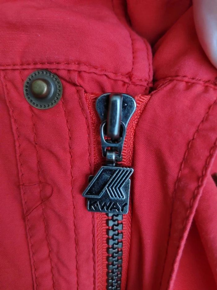 Parka rouge K-Way Nature t. L - photo numéro 6