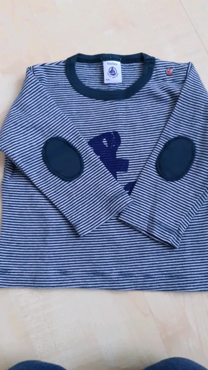 T-shirt manches longues petit bateau - photo numéro 2