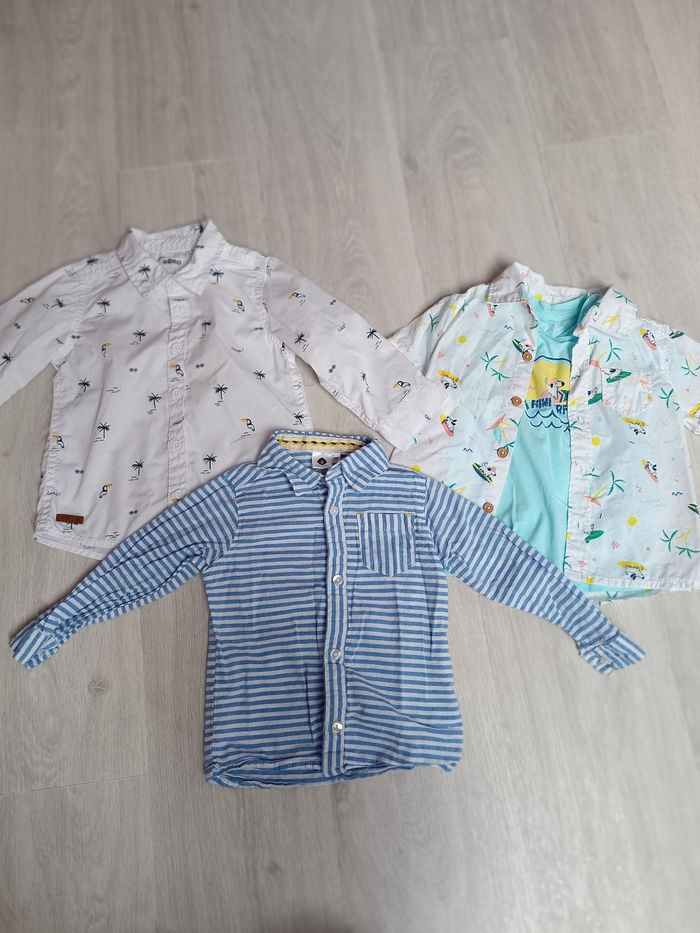 Lot de 3 chemises + 1 tee-shirt
