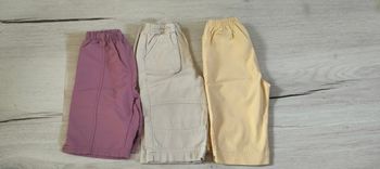 Lot 3 pantacourts fille 6 mois 