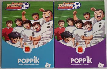 Captain Tsubasa - Jouet Happy Meal scellé- Mcdonald / McDo 2021 POPPIK n'2 et 4