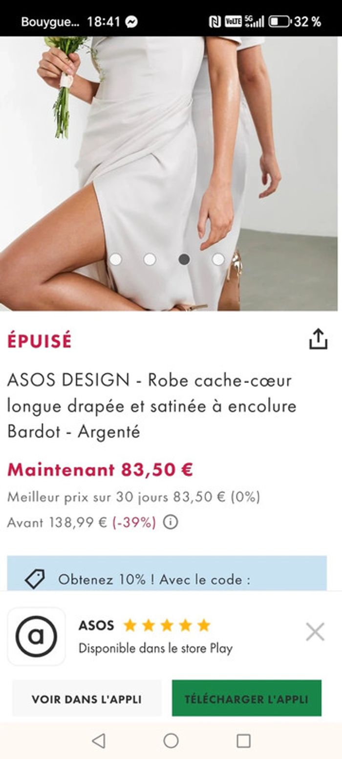 Robe cache coeur longue drapée - photo numéro 20