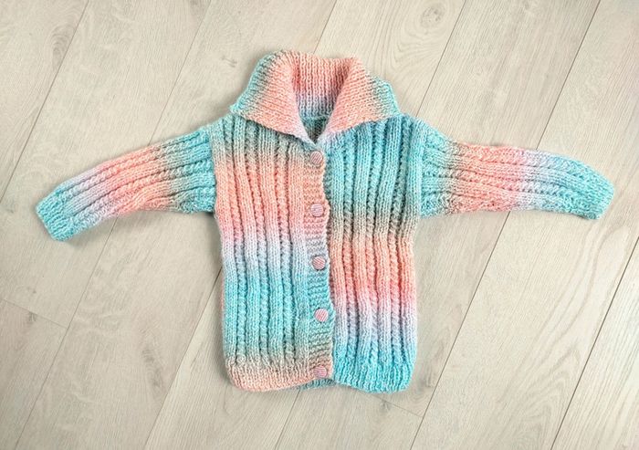 Gilet en laine fait main 3-4 ans