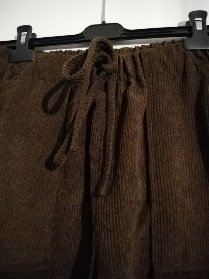 Pantalon velours marron foncé foncé - photo numéro 3