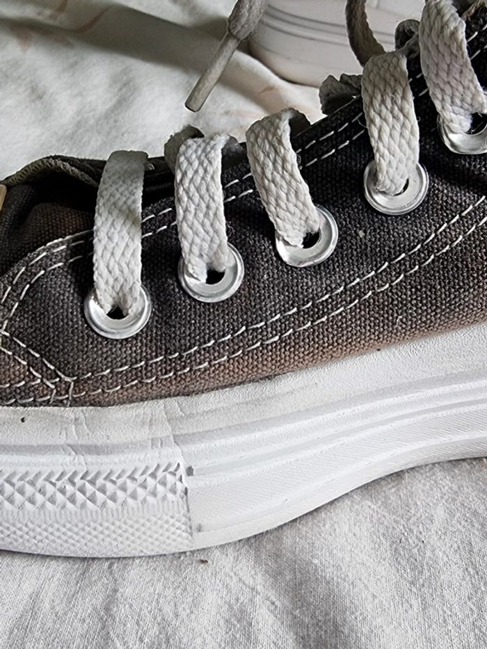 Converse all stars Chuck Taylor platforme foundational Leather - photo numéro 11