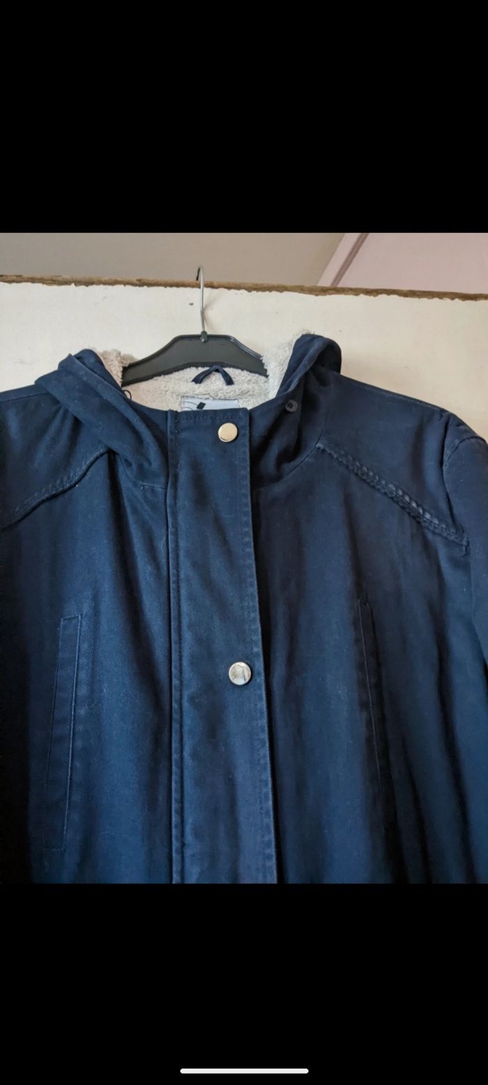 Parka bleue marine blog by Gemo. Taille XL - photo numéro 4