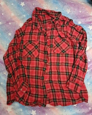 Chemise rouge à carreaux taille 44