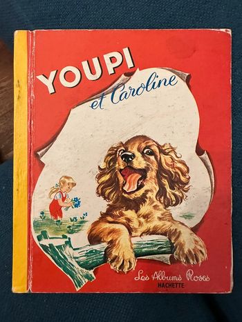 1965 Livre ancien carton Youpi et Caroline Les albums roses Hachette Pierre Probst vintage