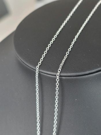 Collier maille jaseron 1mm 50cm argent