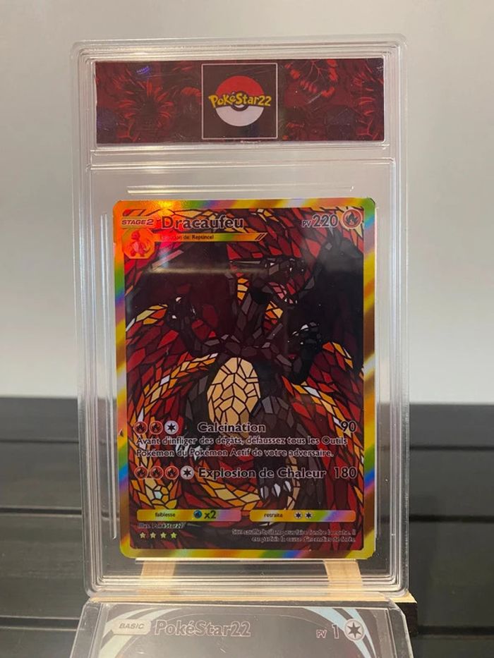 Carte Personnalisée Dracaufeu Style Pokémon Personnalisée – Brillante & Originale