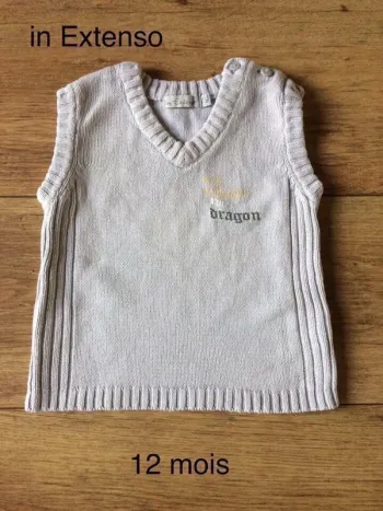 Pull sans manches In Extenso 12 mois