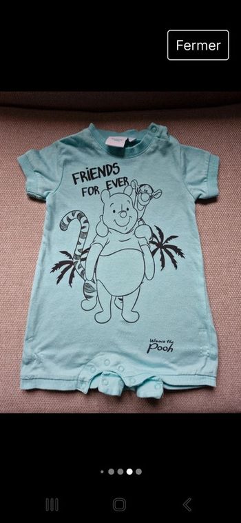 Bodies bébé garçon. Winnie l ourson.  Disney