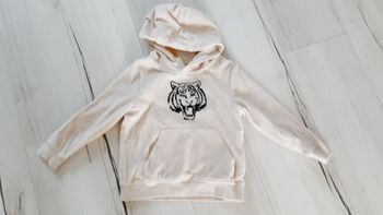Vêtement garçon pull à capuche motif tigre Orchestra 5 ans