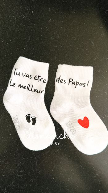Chaussettes annonce grossesse papa