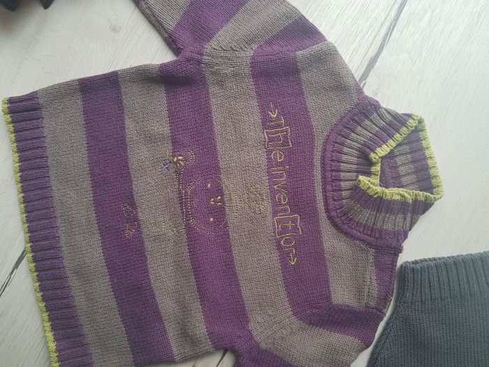 Lot de 2 pulls épais et chauds hiver garçon 6mois - photo numéro 2