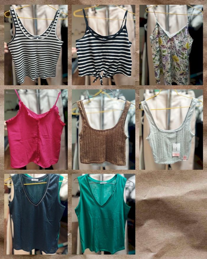 Lot de 8 tops/débardeurs taille S