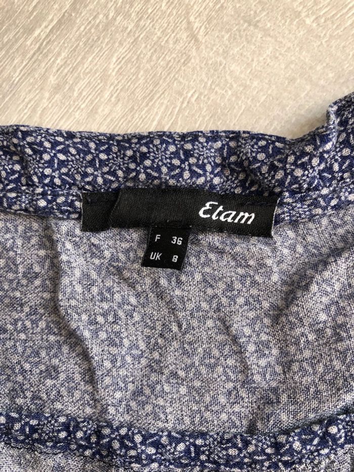Blouse bleue Etam taille 36 en viscose - photo numéro 4