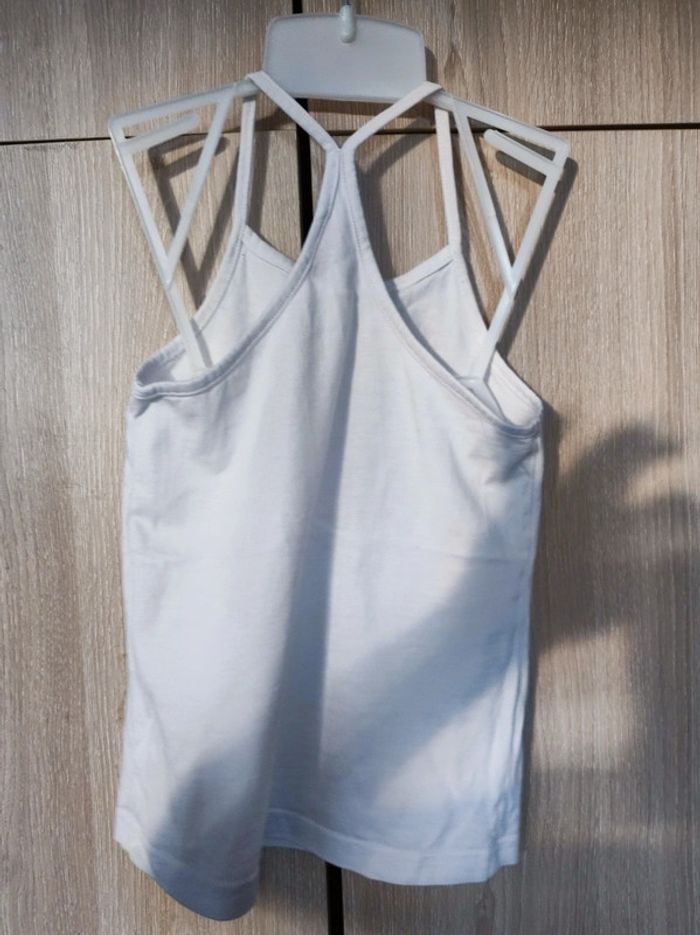 Débardeur blanc strass argent 6 ans / Tissaia - photo numéro 4