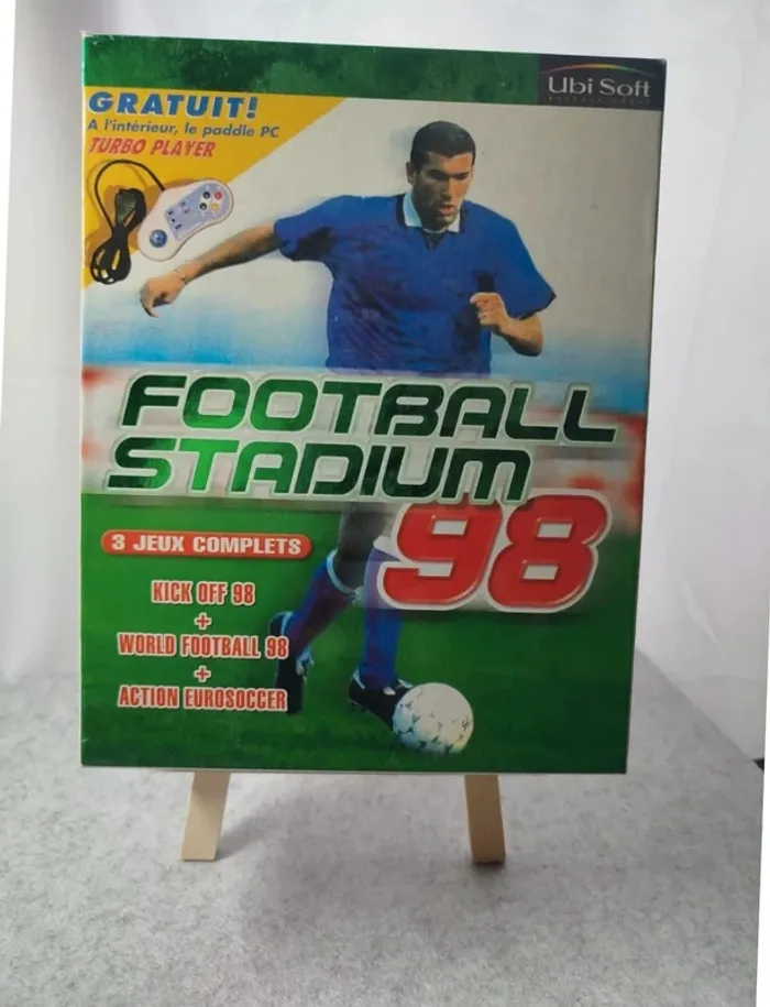 Coffret Collector Jeux Football Stadium 1998 Complet avec manette et notice Retro Gaming Vintage - photo numéro 2
