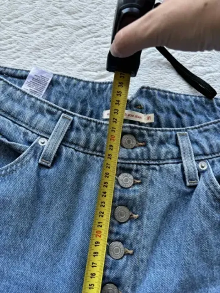 Jean Levi’s femme  High Waisted Mom Jean Bleu clair W34 L27 2XL/44 mega taille haute - photo numéro 15