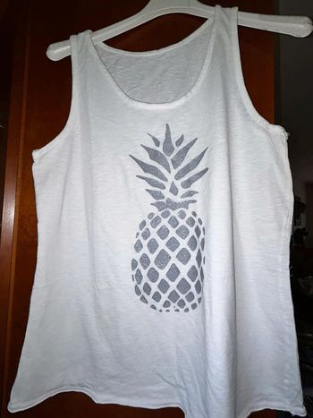 Débardeur blanc ananas