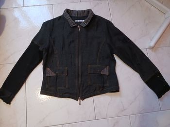 blouson  noir et gris 44 Liliane H Paris Ivan Neuf