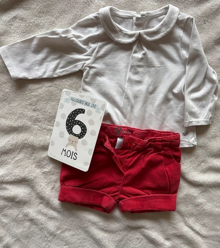 Ensemble okaidi short et teeshirt