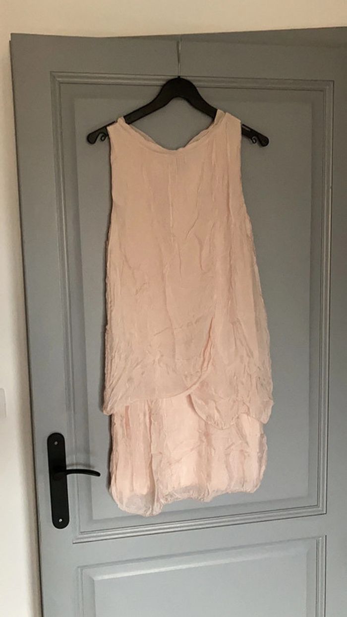 Robe rose poudrée