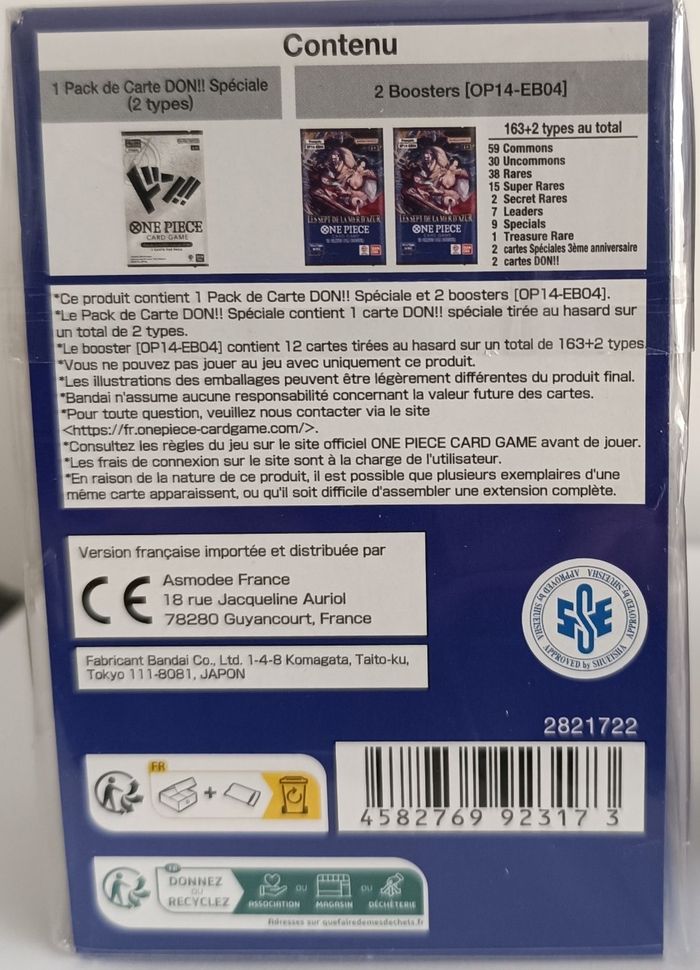Carte à collectionner One Piece Les Sept de la Mer d'Azur Booster Double Pack Set 9 - photo numéro 3